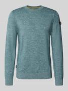 Gebreide pullover met ribboorden