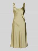 Knielange jurk met ronde hals, model 'CARESHA'