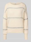 Gebreide pullover met labeldetail, model 'LISA'