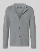 Regular fit gebreid jack van een mix van katoen en wol