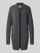 Regular fit cardigan van scheerwolmix