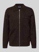 Regular fit gebreid jack van scheerwolmix