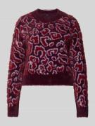 Regular fit gebreide pullover met all-over motief, model 'JUNGLE'