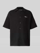 Relaxed fit vrijetijdsoverhemd met structuurmotief, model 'Jovren'