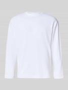 Loose fit shirt met lange mouwen van katoenmix, model 'LOOSEOSCAR'