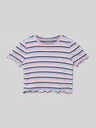 Regular fit T-shirt met effectgaren