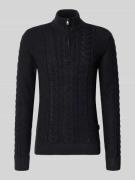 Gebreide pullover met ritssluiting, model 'BASIM'