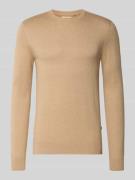 Gebreide pullover met ronde hals, model 'BAGGE'