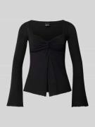 Shirt met lange mouwen in wikkellook