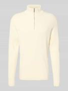 Relaxed fit pullover met structuurmotief