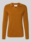 Relaxed fit pullover met structuurmotief