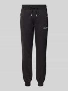 Slim fit sweatpants met logoprint, model 'Gordon'