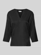 Blouseshirt met V-hals, model 'HILDA'