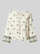 Overhemdblouse met vetersluiting, model 'DUNIA'