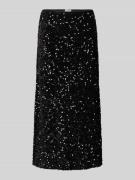 High waist midirok met pailletten, model 'FAITH'