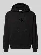 Regular fit hoodie met logopatch, model 'Fleece'