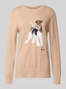 Regular fit gebreide pullover van een mix van katoen en kasjmier