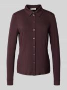 Regular fit blouse met lange mouwen van viscosemix