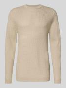 Gebreide pullover van wolmix met ronde hals