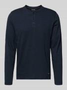 Shirt met lange mouwen en korte knoopsluiting, model 'BRAT'