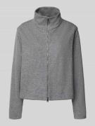 Gebreid jack van scheerwol met tweewegsritssluiting