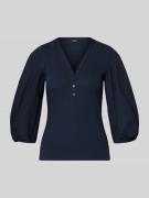 Blouseshirt met V-hals en 3/4-mouwen, model 'CHANTZ'