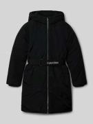 Regular fit jack met logostitching, model 'Belted'