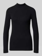 Regular fit shirt met lange mouwen van katoenmix