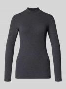 Regular fit shirt met lange mouwen van katoenmix