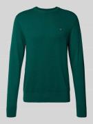 Regular fit gebreide pullover van een mix van katoen en kasjmier