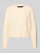 Regular fit gebreide pullover met kabelpatroon, model 'ARIES'