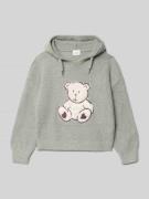 Regular fit hoodie met beermotief