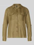 Regular fit overhemdblouse van viscosemix, model 'BUMPY'