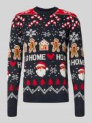 Gebreide pullover in all-over look, model 'Santa'