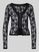 Slim fit shirt met lange mouwen in semi-transparante look, model 'ALBA...