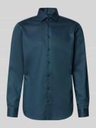 Regular fit zakelijk overhemd van katoen met kentkraag