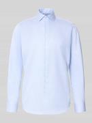 Regular fit zakelijk overhemd van premium materiaal met haaikraag