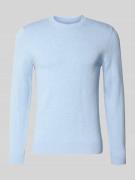 Gebreide pullover van een mix van katoen en kasjmier met ronde hals