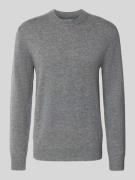 Gebreide pullover van lamswol met ronde hals
