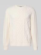 Gebreide pullover met ribboorden