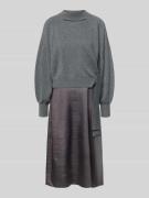 Nauwsluitende vrijetijdsjurk van een mix van scheerwol en kasjmier, mo...