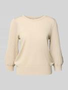 Gebreide pullover met ribboorden, model 'GLITTA'