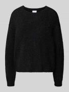 Oversized gebreide pullover met ribboorden