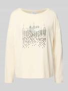 Oversized shirt met lange mouwen met labeldetail