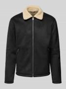 Regular fit bomberjack met kraag van imitatiebont, model 'ROYCE'