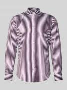 Slim fit zakelijk overhemd van katoen met haaikraag