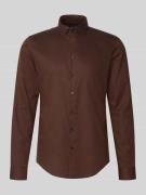 Slim fit zakelijk overhemd van katoen met kentkraag