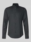 Slim fit zakelijk overhemd van katoen met kentkraag