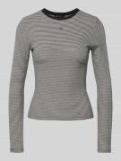 Slim fit shirt met lange mouwen van katoenmix