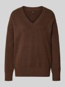 Regular fit gebreide pullover met wol, model 'MARI'